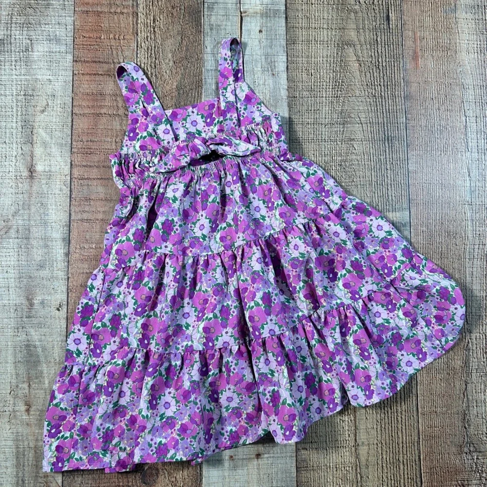 Social Standard Sanctuary Purple Floral Tiered Ruffle Sundress Toddler Size 3T